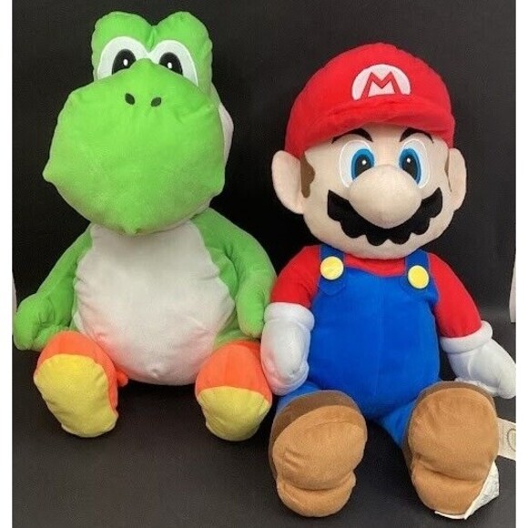 Nintendo Official - Super Mario - Mario & Yoshi Plush - Large Soft Squishy